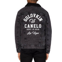 Ggg Vs Canelo Unisex Sherpa-lined Denim Jacket | Artistshot