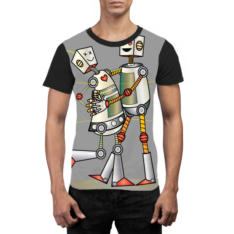 Robot Love Valentine Graphic T-shirt | Artistshot