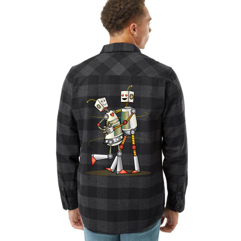 Robot Love Valentine Flannel Shirt | Artistshot