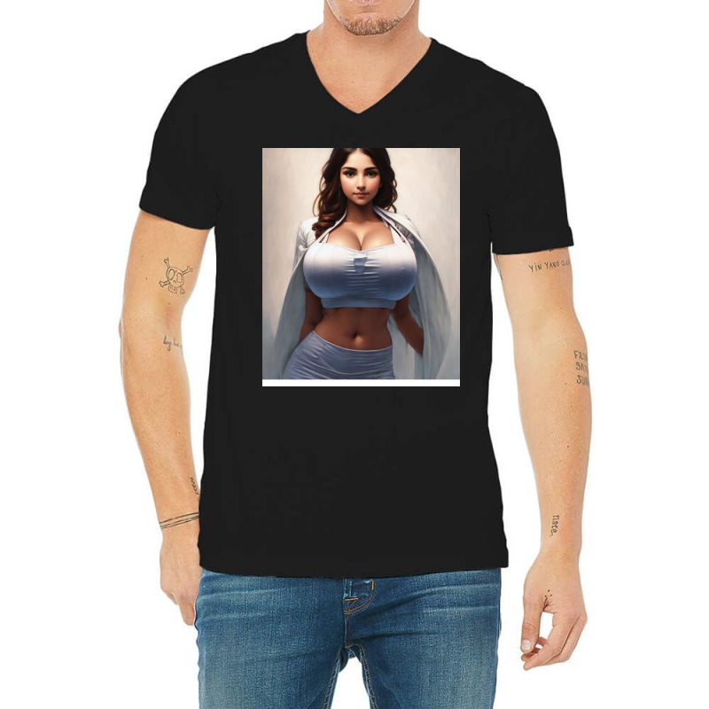 Dr Maria V-neck Tee | Artistshot