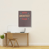 Best Architect Ever Travel Portrait Canvas Print | Artistshot