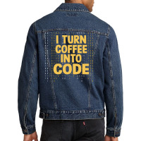 Nerd Geeky Coffee Lover Apparel For Software Men Denim Jacket | Artistshot