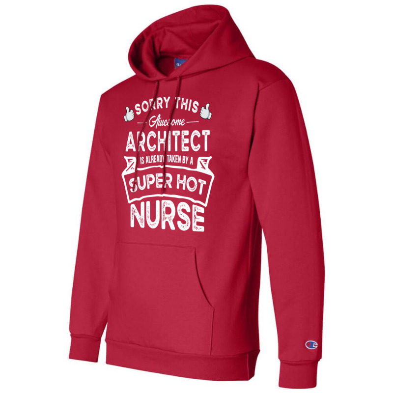 Sorry This Architect Is Taken 70s Champion Hoodie | Artistshot