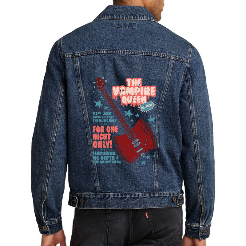  l'affiche De La Musique De La Reine Des Vampires  Par Toastmonsters Men Denim Jacket | Artistshot