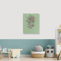 Flower Algorithm Portrait Canvas Print | Artistshot