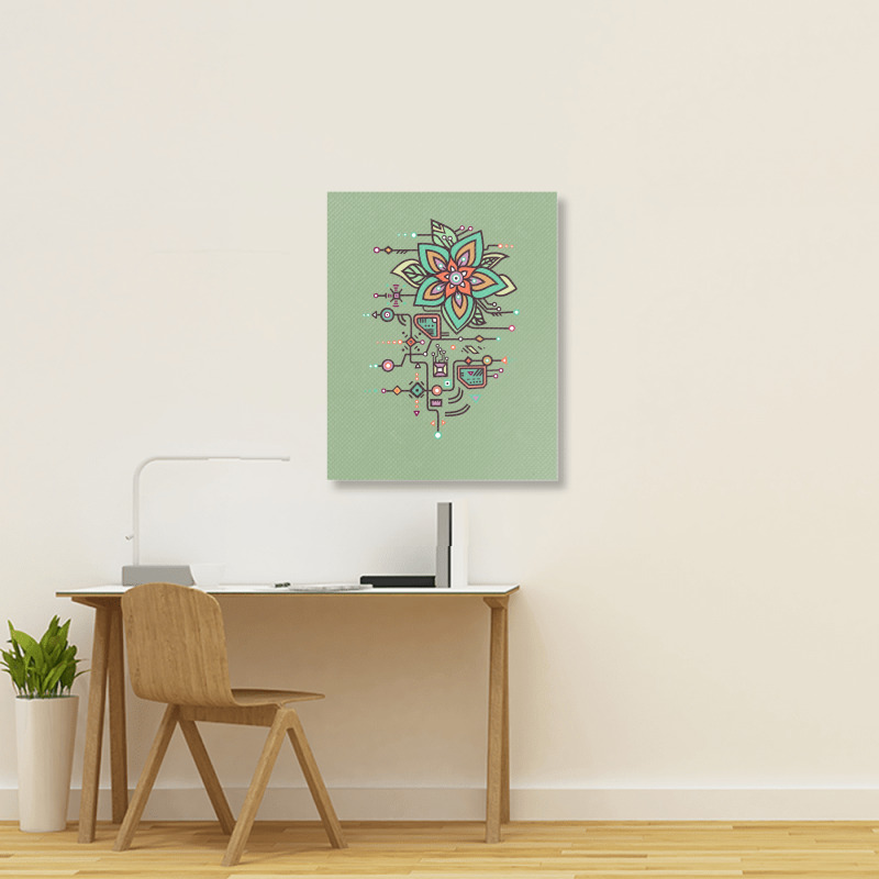 Flower Algorithm Portrait Canvas Print | Artistshot