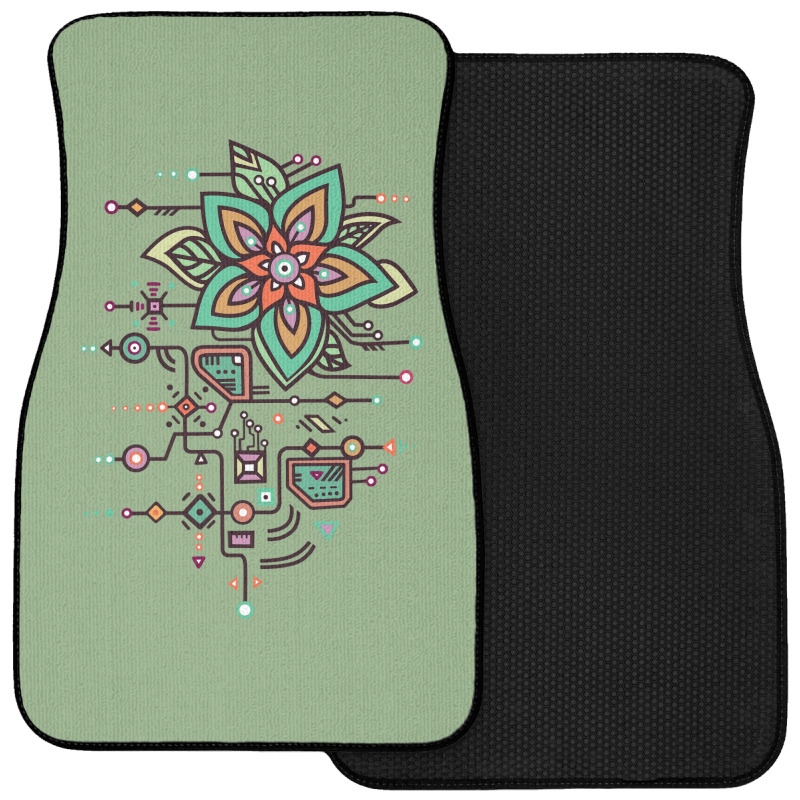 Flower Algorithm Front Car Mat | Artistshot