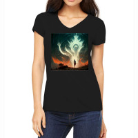 Blood Born Traveler Giant Wind Magic Poster Women's V-neck T-shirt | Artistshot