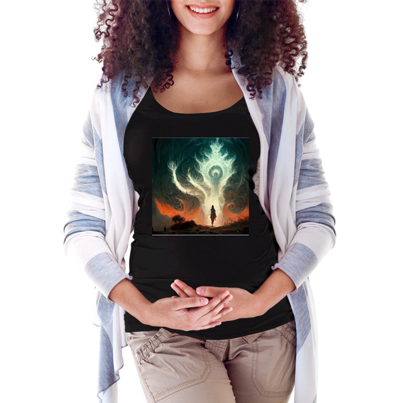 Blood Born Traveler Giant Wind Magic Poster Maternity Scoop Neck T-shirt by milerbenjam | Artistshot