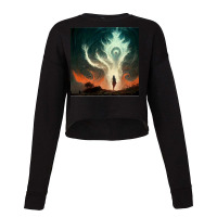 Blood Born Traveler Giant Wind Magic Poster Cropped Sweater | Artistshot