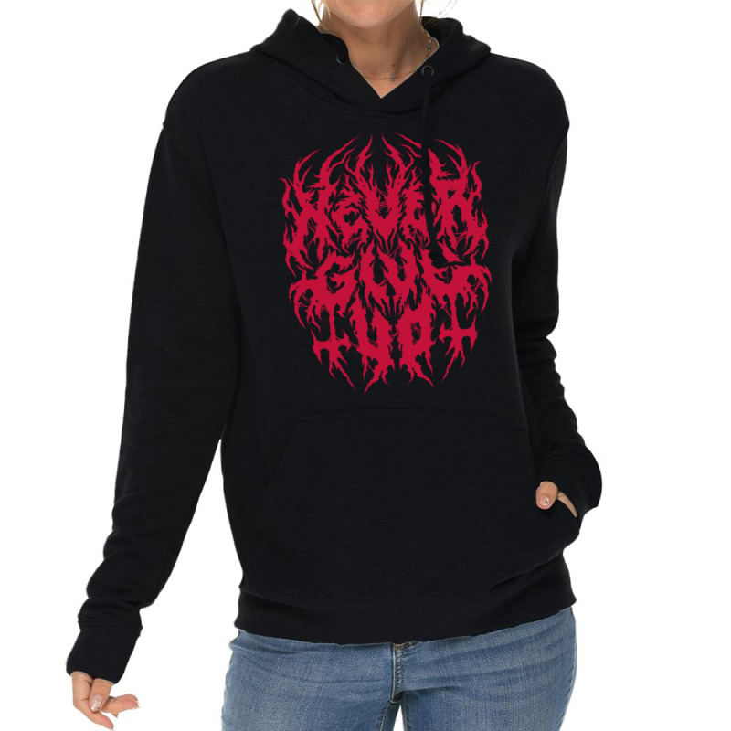 Never Give Up   Grunge Aesthetic   90s Black Metal Lightweight Hoodie | Artistshot