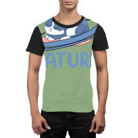 Caturn Sleeping Cat On Planet Saturn Astronomy Graphic T-shirt | Artistshot