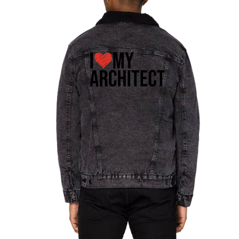 Architect Wife Husband Gifts For Her Girl Unisex Sherpa-lined Denim Jacket | Artistshot