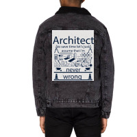 Architect Travel Vintage Unisex Sherpa-lined Denim Jacket | Artistshot