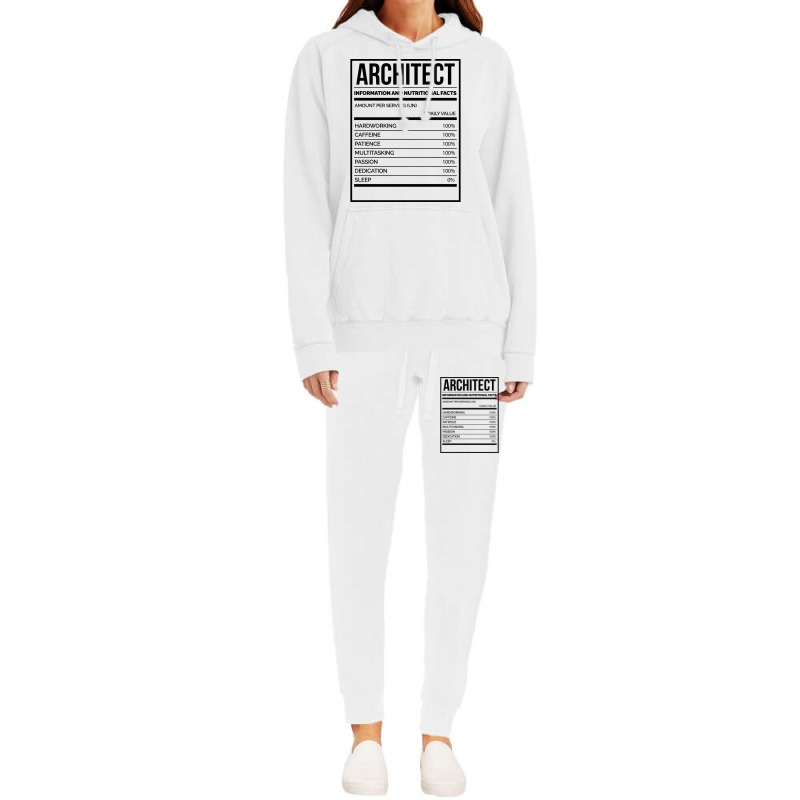 Awesome And Funny Nutrition Label Architect Architects Architecture Sa Hoodie & Jogger Set | Artistshot