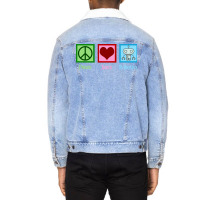 Peace Love Robotics Unisex Sherpa-lined Denim Jacket | Artistshot