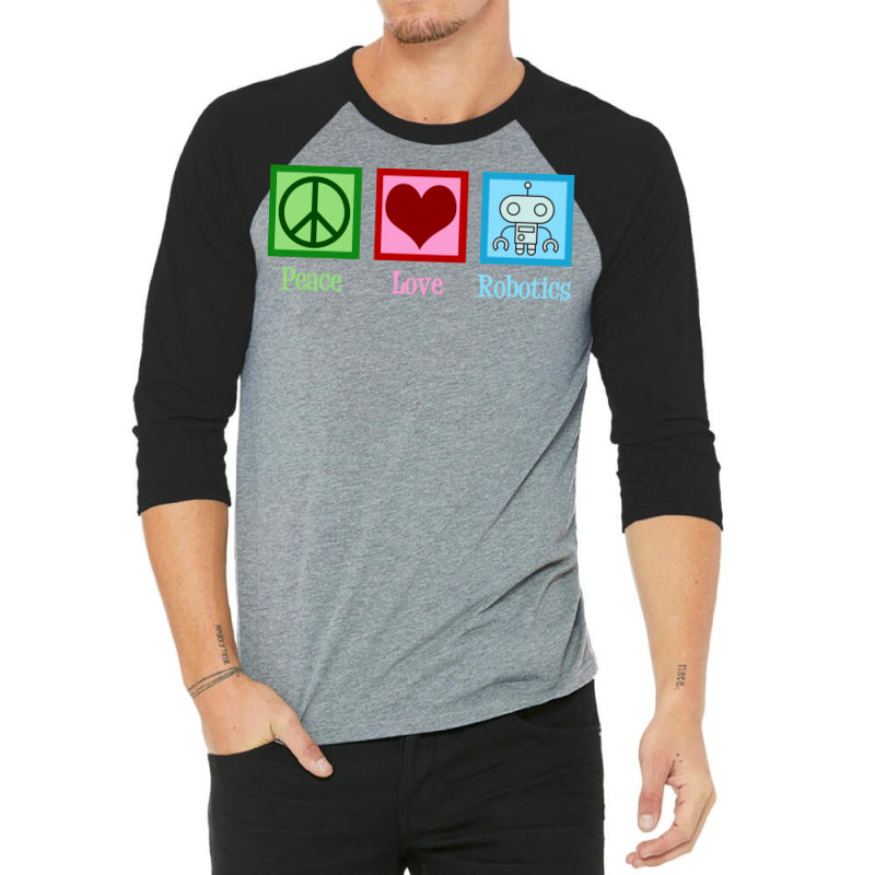 Peace Love Robotics 3/4 Sleeve Shirt | Artistshot