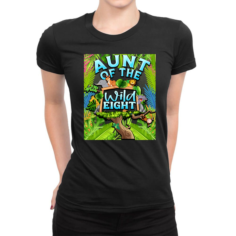 Aunt Of The Wild Eight Zoo Safari Ladies Fitted T-Shirt by AdeArt | Artistshot