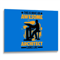 Architect Awesome Architecture Girl Metal Print Horizontal | Artistshot