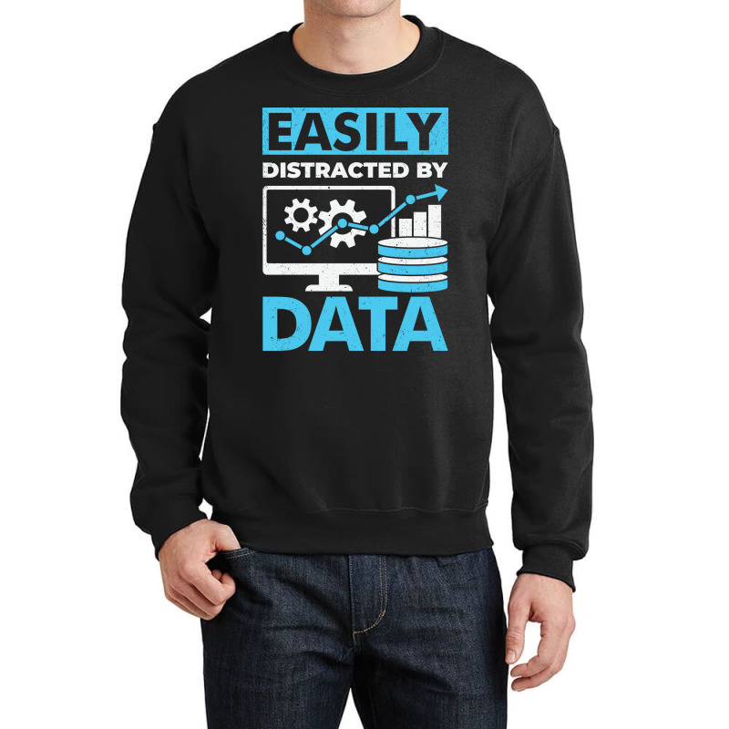 Easily Distracted By Data Boy Crewneck Sweatshirt | Artistshot