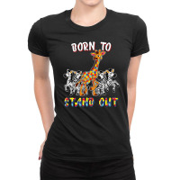 Autism Awareness Born To Stand Out Ladies Fitted T-shirt | Artistshot