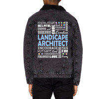 Landscape Architect Love Words Hippie Unisex Sherpa-lined Denim Jacket | Artistshot