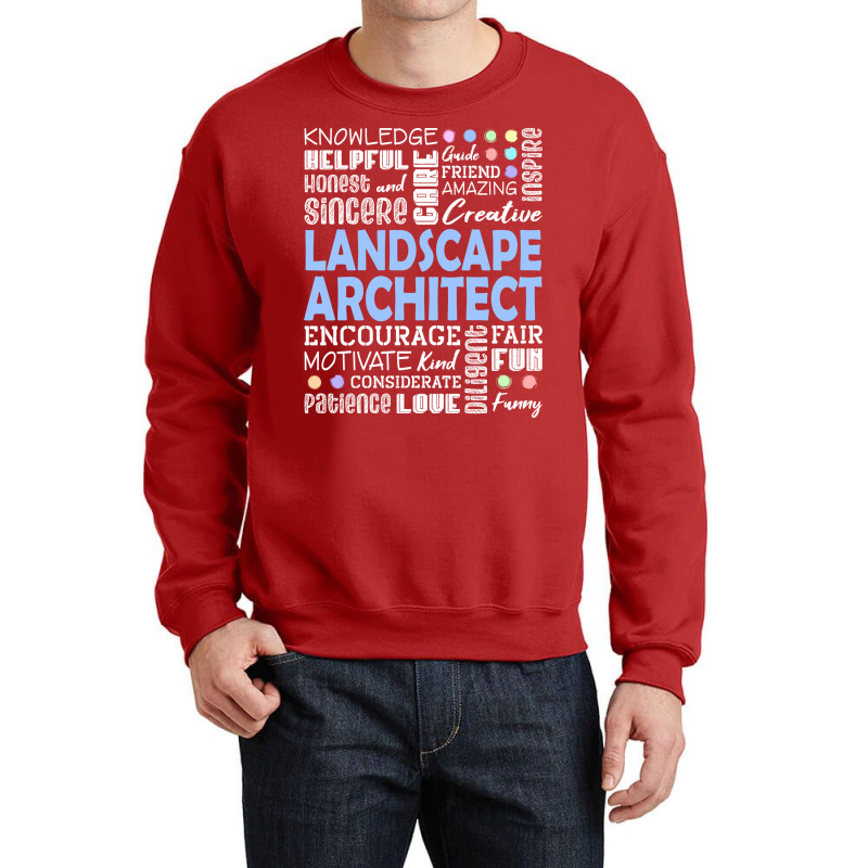 Landscape Architect Love Words Hippie Crewneck Sweatshirt | Artistshot