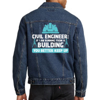 Funny Engineer Student Civil Engineering Gift Summer Men Denim Jacket | Artistshot