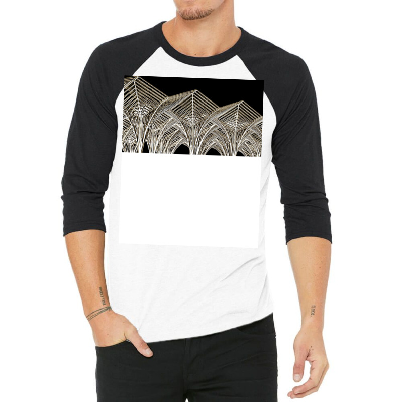 Architectural Black And White Landscape Cool 3/4 Sleeve Shirt | Artistshot