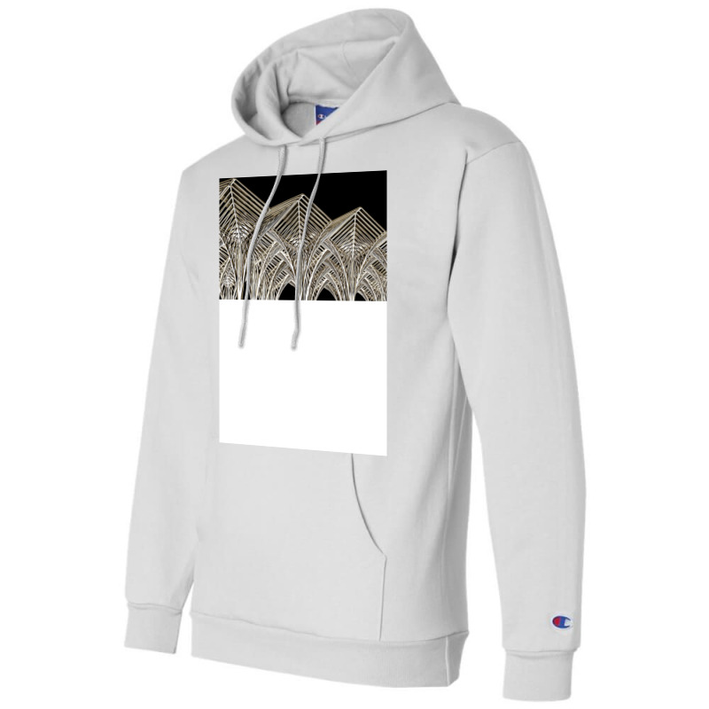 Architectural Black And White Landscape Cool Champion Hoodie | Artistshot