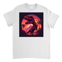 Sunset 80s T Rex Classic T-shirt | Artistshot