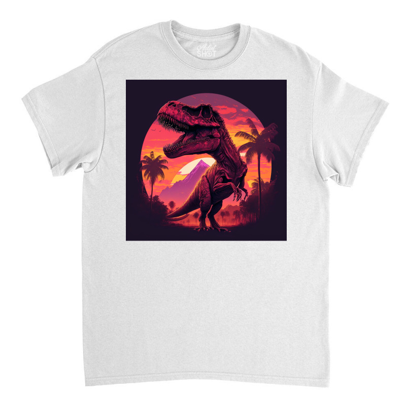 Sunset 80s T Rex Classic T-shirt | Artistshot