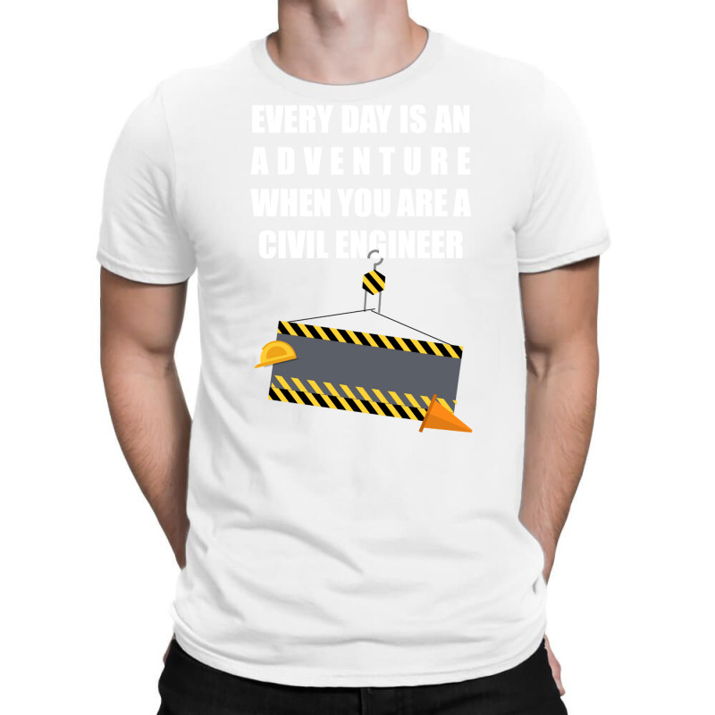 Every Day Is An Adventure When You Are A Civil Engineer Yellow T-shirt | Artistshot