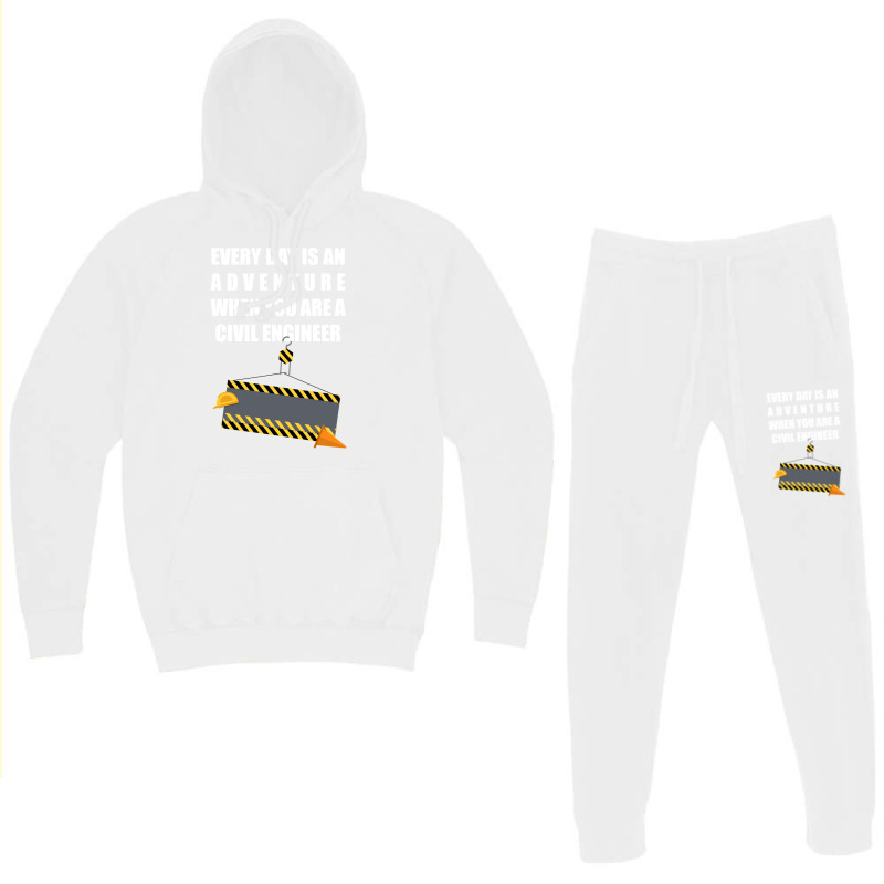 Every Day Is An Adventure When You Are A Civil Engineer Yellow Hoodie & Jogger Set | Artistshot