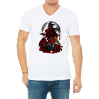 Demon Red Cape V-neck Tee | Artistshot