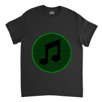 Retro Striped Music Note Classic Classic T-shirt | Artistshot