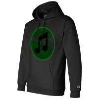 Retro Striped Music Note Classic Champion Hoodie | Artistshot