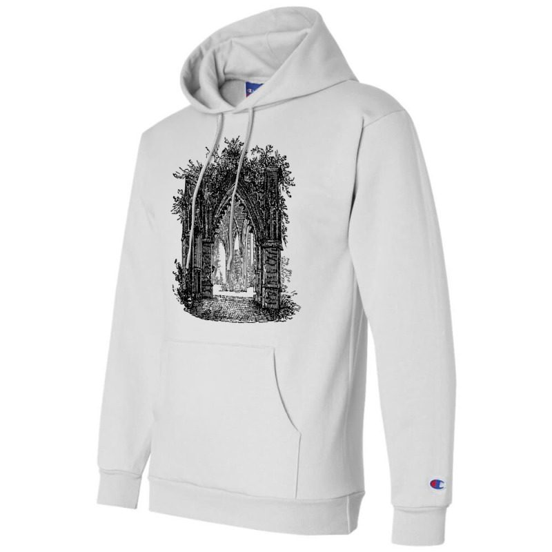 Gothic Arches Cathedral Garden Architecture Quote Champion Hoodie | Artistshot