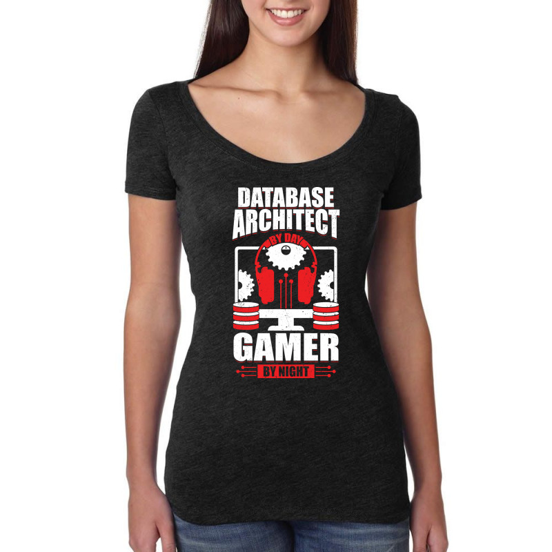 Data Architecture Database Architect Gamer Gift Vintage Women's Triblend Scoop T-shirt by xatseveitasz | Artistshot