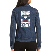 Data Architecture Database Architect Gamer Gift Vintage Ladies Denim Jacket | Artistshot