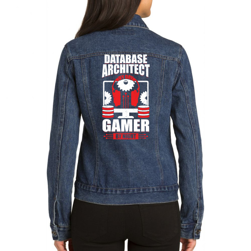 Data Architecture Database Architect Gamer Gift Vintage Ladies Denim Jacket by xatseveitasz | Artistshot