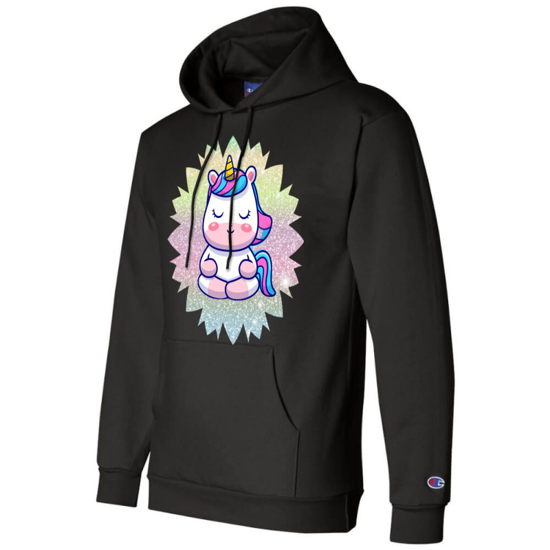 All I Need Is Love And Yoga  Unicorn Yoga Meditation Champion Hoodie by adeaan | Artistshot