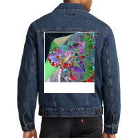 Satellite City In Urban Global Map Collage Art 70s Men Denim Jacket | Artistshot