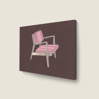 Pink Modern Chair Hippie Landscape Canvas Print | Artistshot