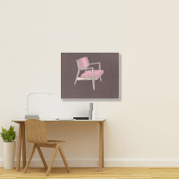 Pink Modern Chair Hippie Landscape Canvas Print | Artistshot