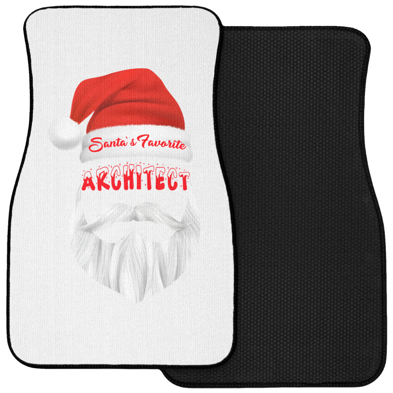 Santas Favorite Architect Funny Christmas Gifts Stars Front Car Mat | Artistshot