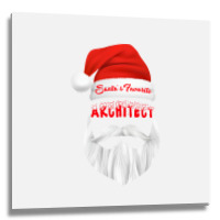 Santas Favorite Architect Funny Christmas Gifts Stars Metal Print Square | Artistshot