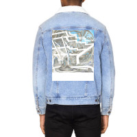 Geisel Library In Ecopop Landscape Brutalist Modern Architecture Art 7 Unisex Sherpa-lined Denim Jacket | Artistshot