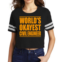 Worlds Okayest Civil Engineer Yellow Scorecard Crop Tee | Artistshot