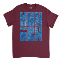 Munich Germany City Map Typography Blueprint Classic T-shirt | Artistshot